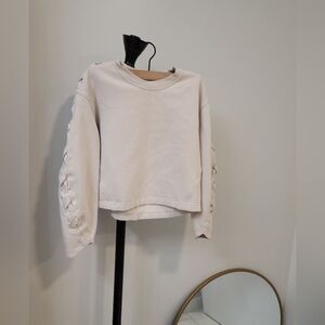 Lululemon Scuba Sweatshirt Top with Lace Detailed Sleeves Slightly cropped Small